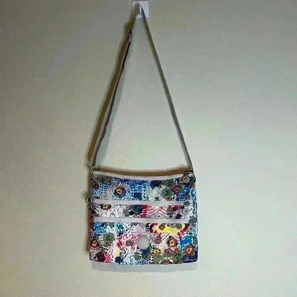 Kipling Alvar Tote Crossbody Bag Daisy Floral Shoulder - Picture 1 of 7